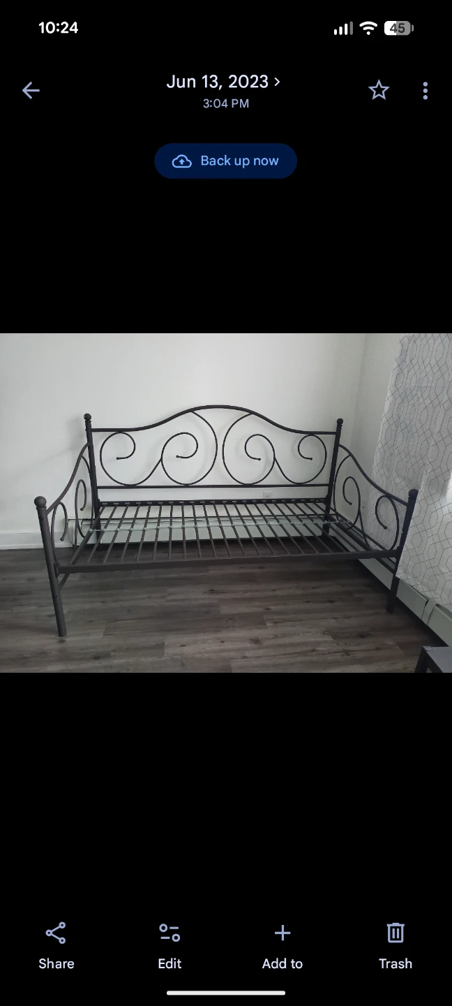 Metal Daybed Frame with Scrollwork Details