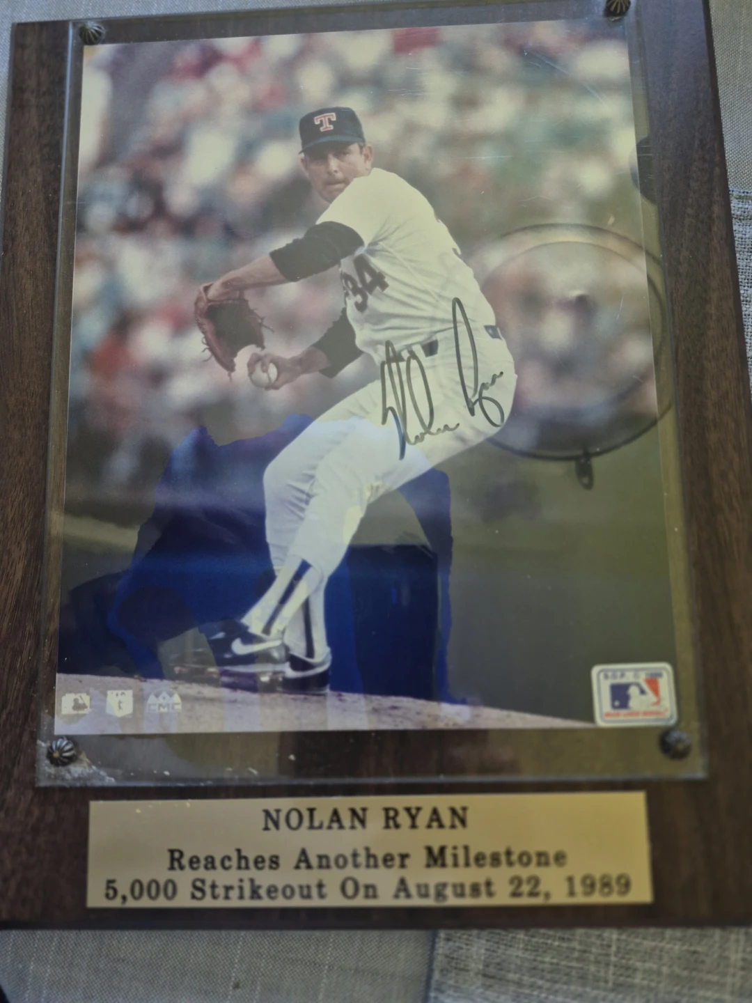 Nolan Ryan Autographed Baseball Photo - Stacks of Plaques - photo 2