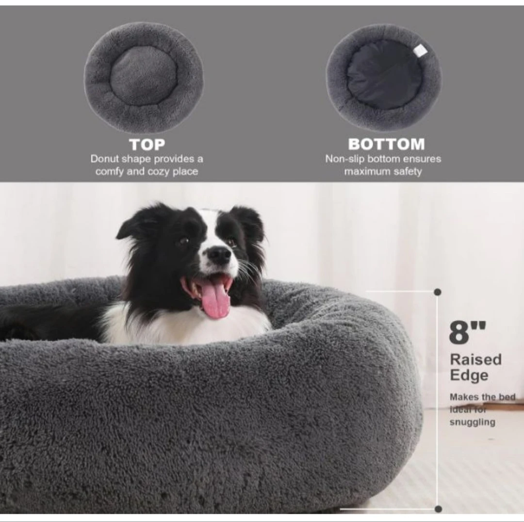 Plush Donut Dog Bed L ⚽ - photo 2