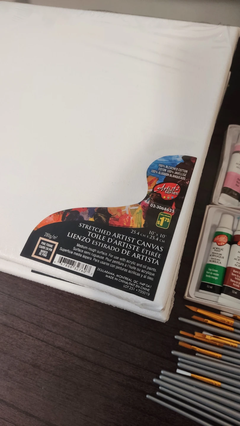 Creative set, canvas, watercolor, acrylic paint, brushes - photo 2
