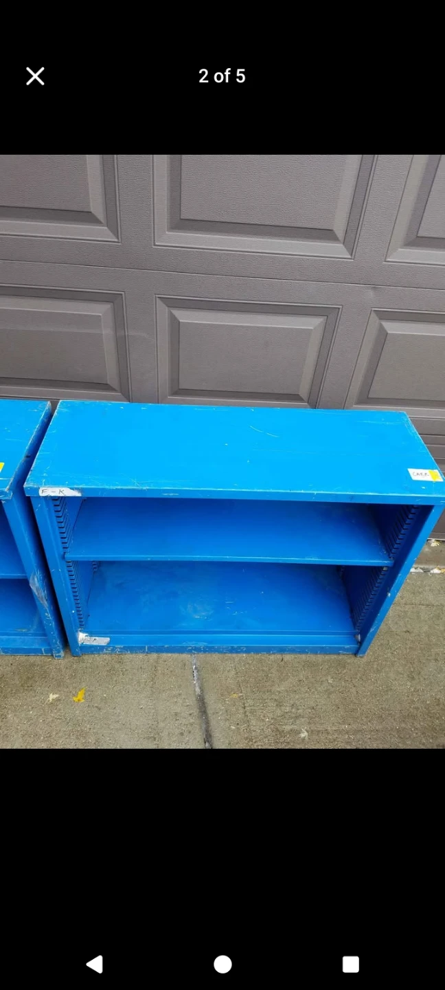 Blue Metal Shelving Unit (2 Pieces) - photo 2