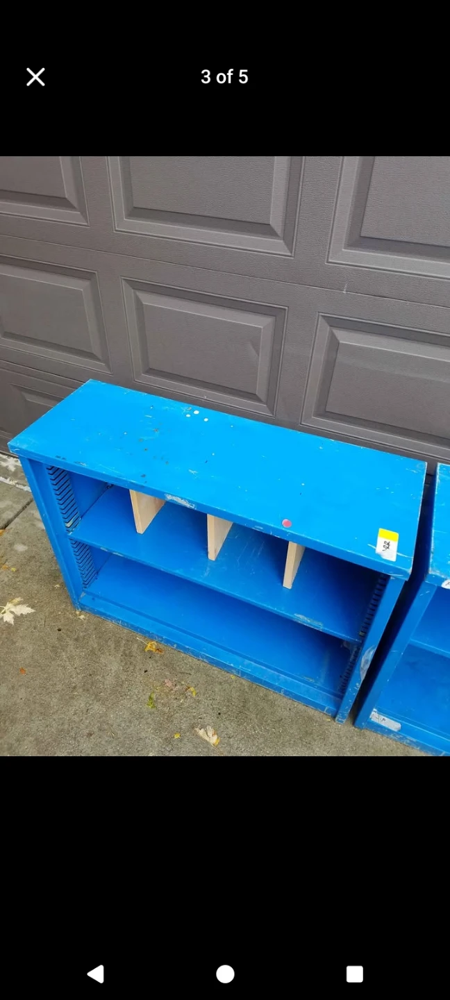 Blue Metal Shelving Unit (2 Pieces) - photo 3