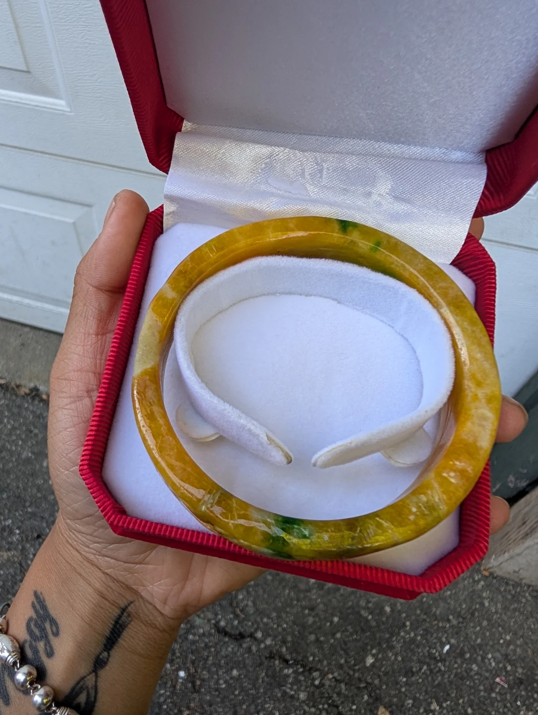 ⚽Carved Jade Bangle Bracelet - photo 4