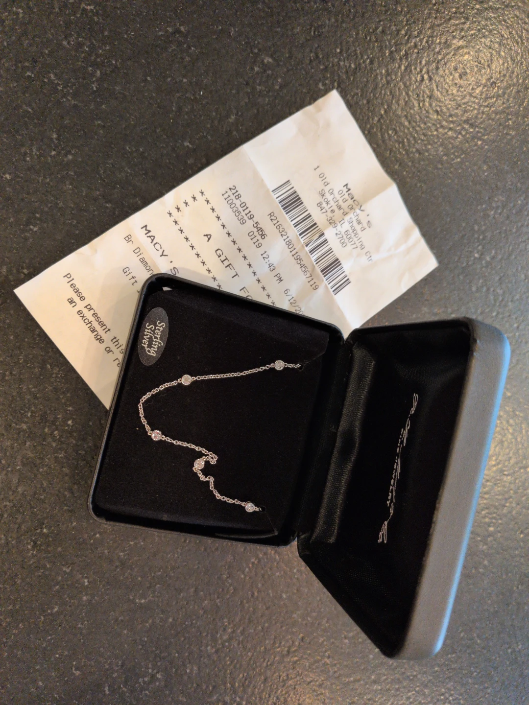 Macy's Sterling Silver Diamond Accent Necklace