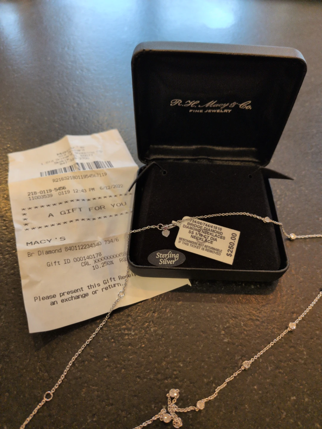 Macy's Sterling Silver Diamond Accent Necklace - photo 2