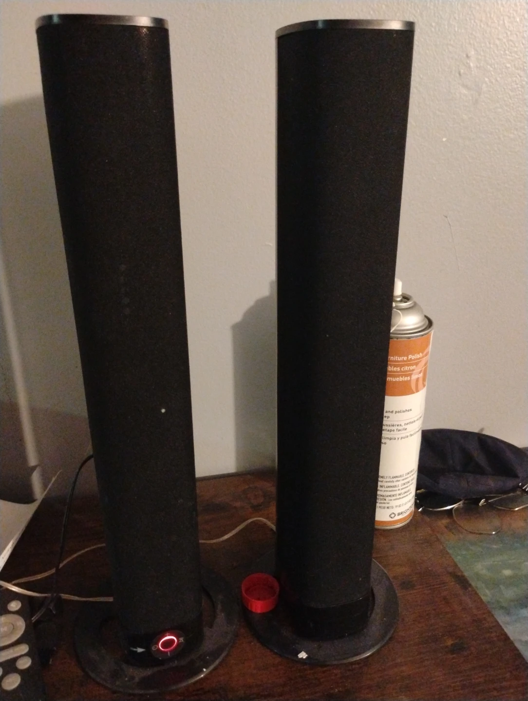 Pair of Black Tower Speakers