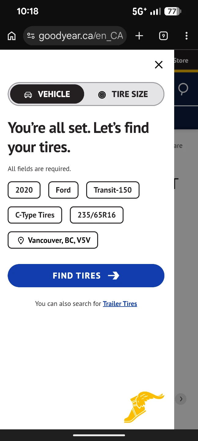 Goodyear Workhorse 235/65R16 ( 50-60% tread ) - photo 5