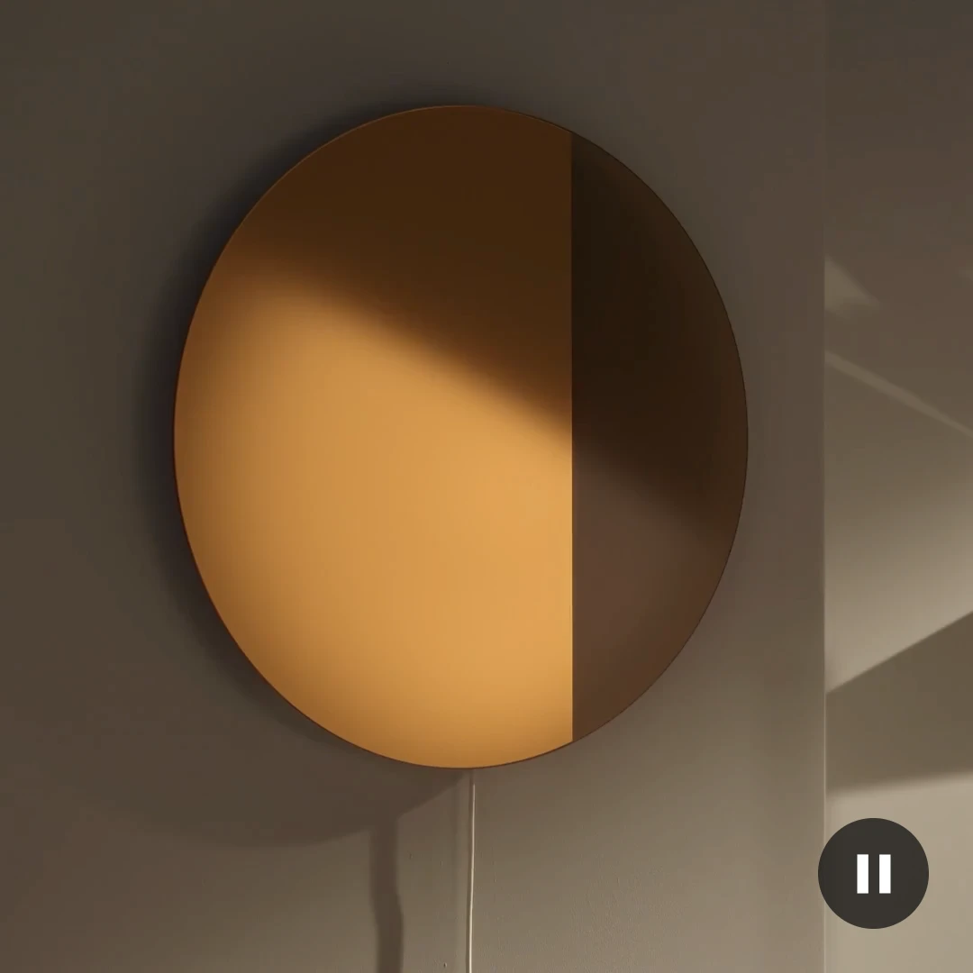 IKEA VARMBLIXT round wall mirror lamp - photo 2