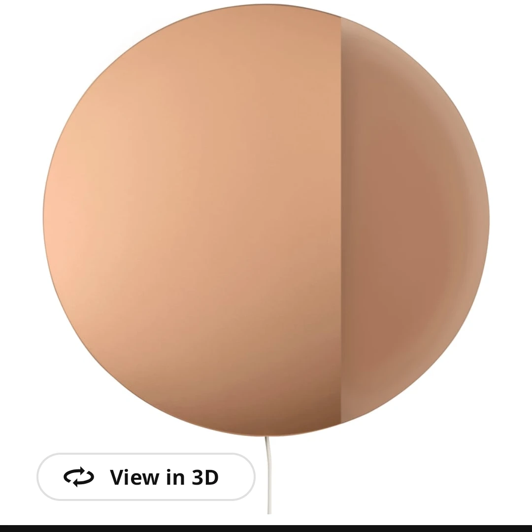 IKEA VARMBLIXT round wall mirror lamp - photo 3