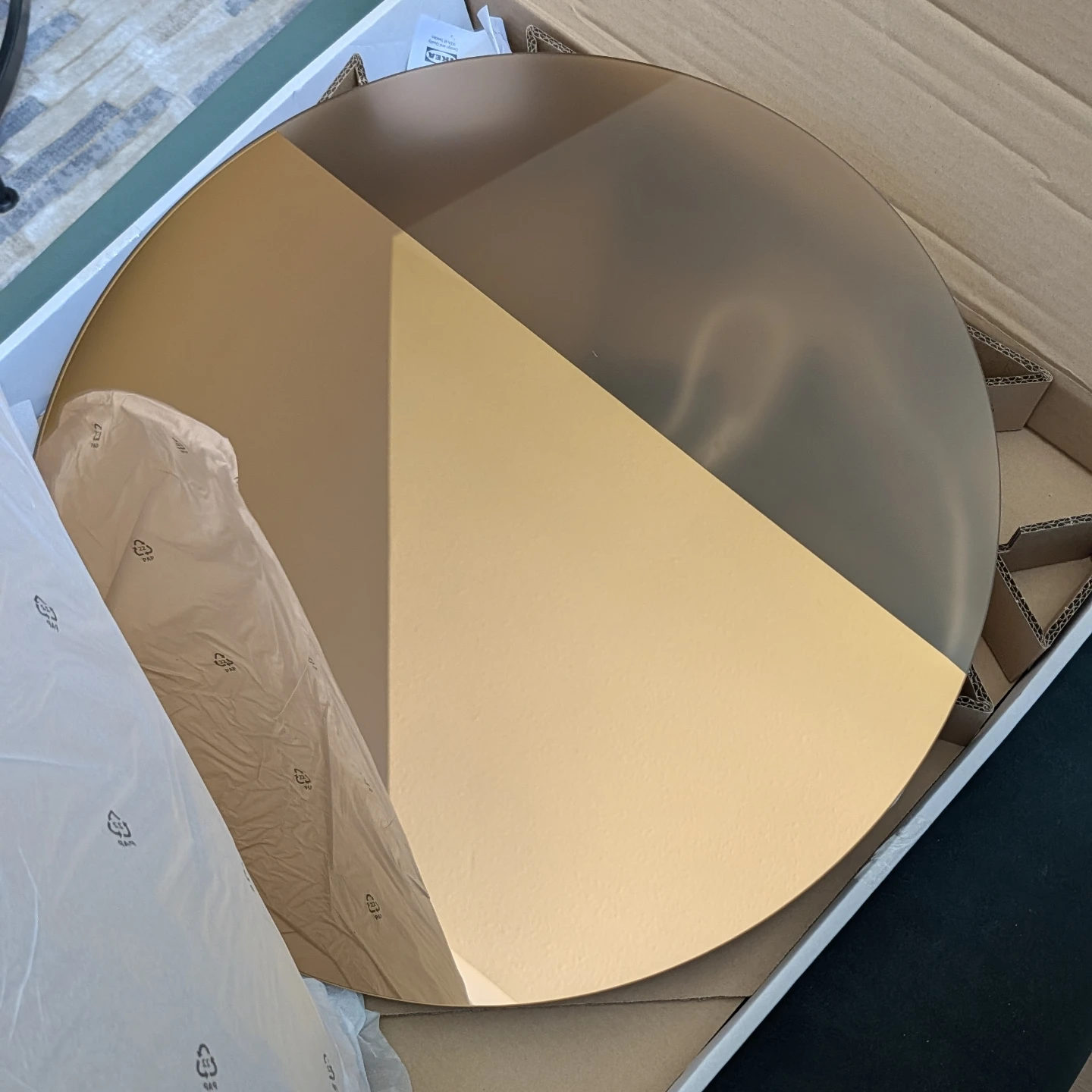 IKEA VARMBLIXT round wall mirror lamp - photo 5