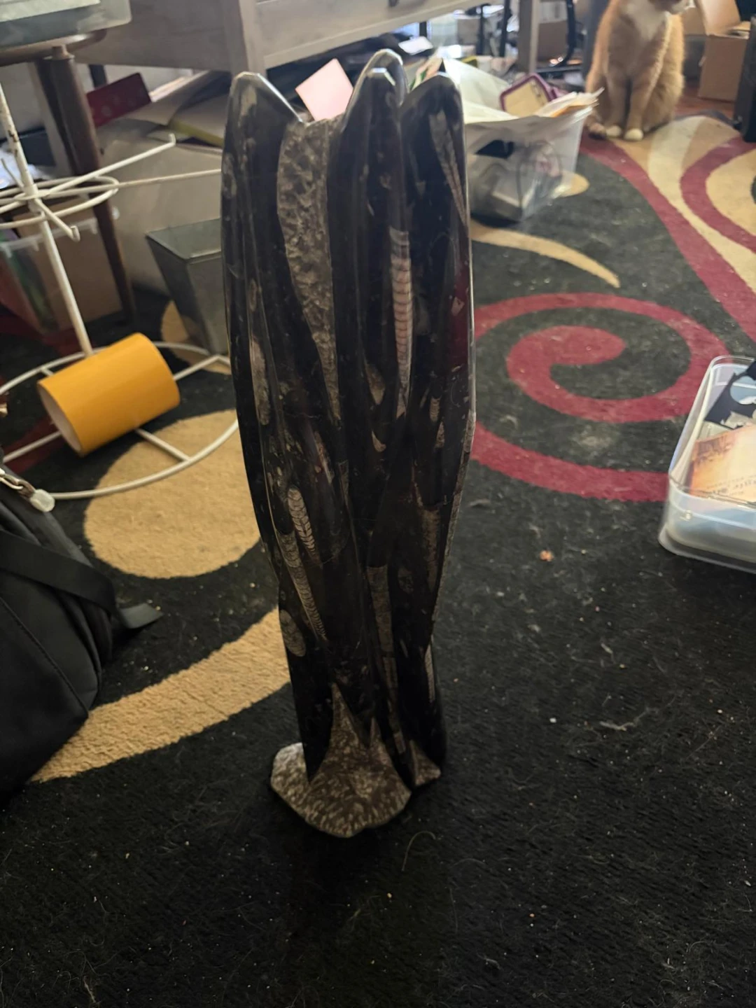 Twisted Ammonite Fossil Sculpture - photo 2