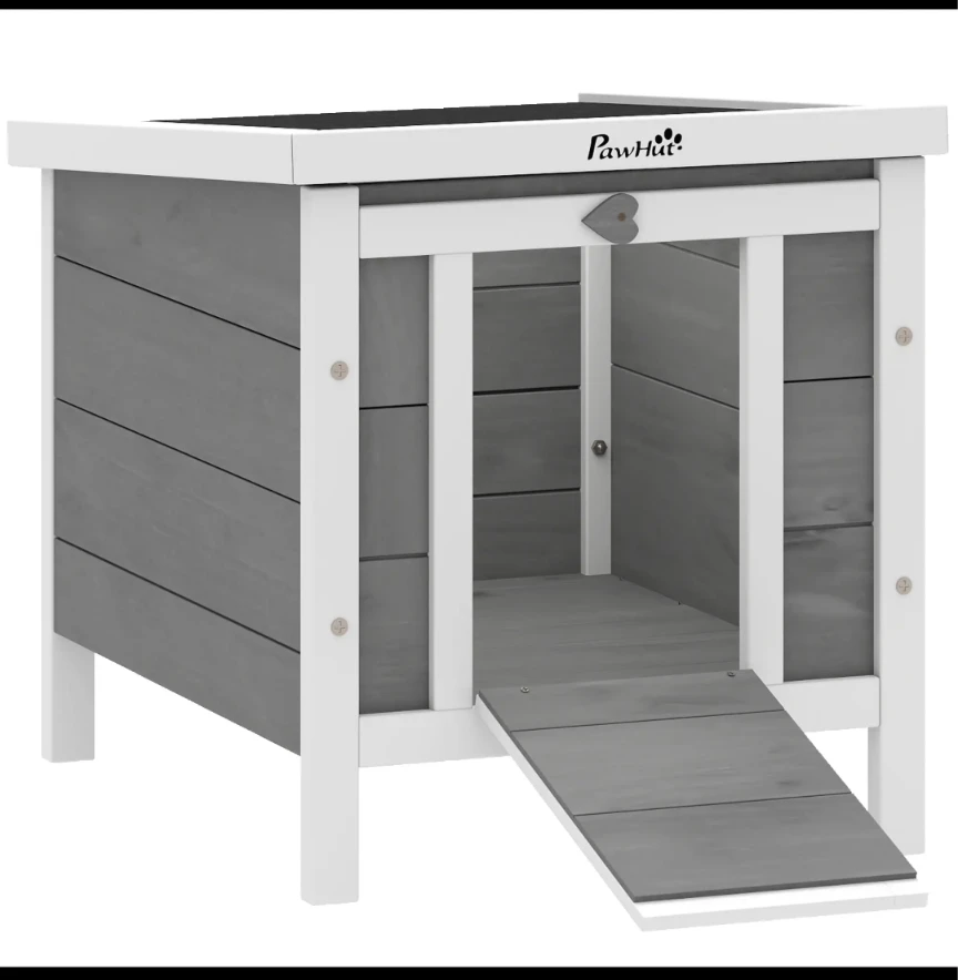 PawHut Wooden Rabbit Hutch - photo 3