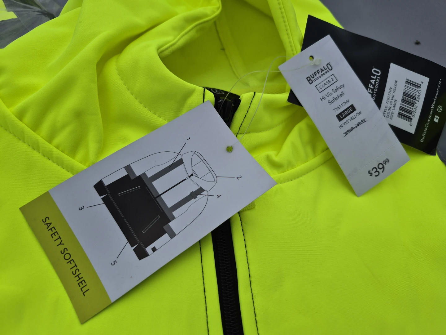 Buffalo Outdoors Hi-Vis Safety Softshell Jacket - photo 2