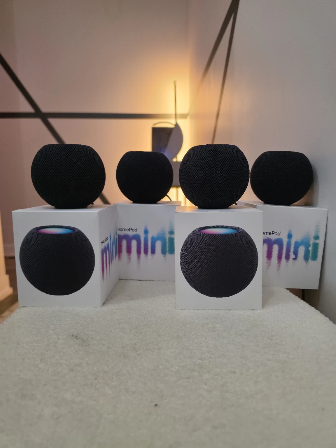 Set of 4 Apple HomePod Minis with APPLE CARE+ and original boxes