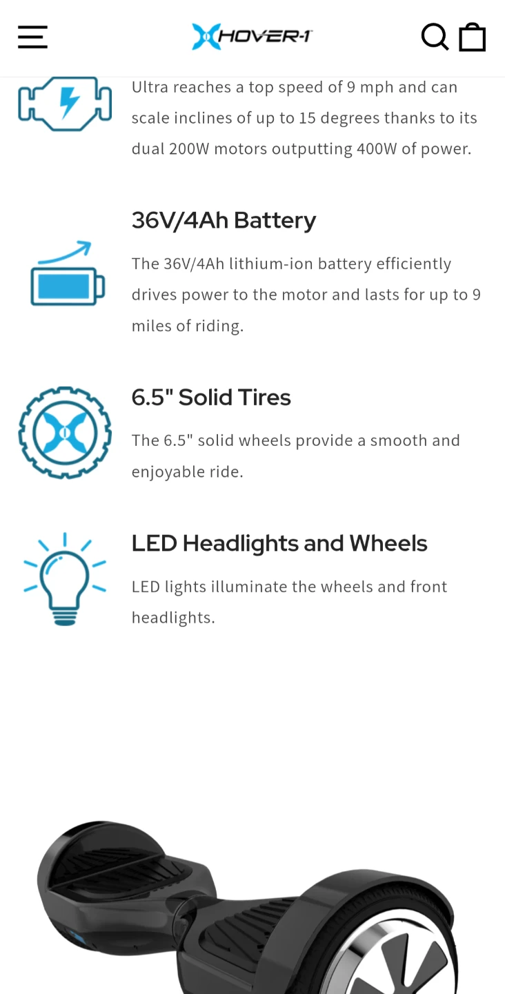 X Hover 1 ULTRA Smart Balance Hoverboard - photo 4