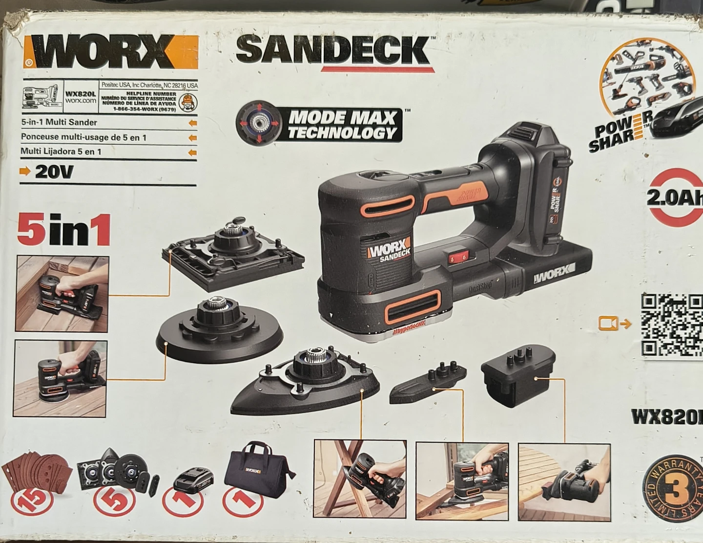 WORX SANDECK 5-in-1 Multi Sander WX820L