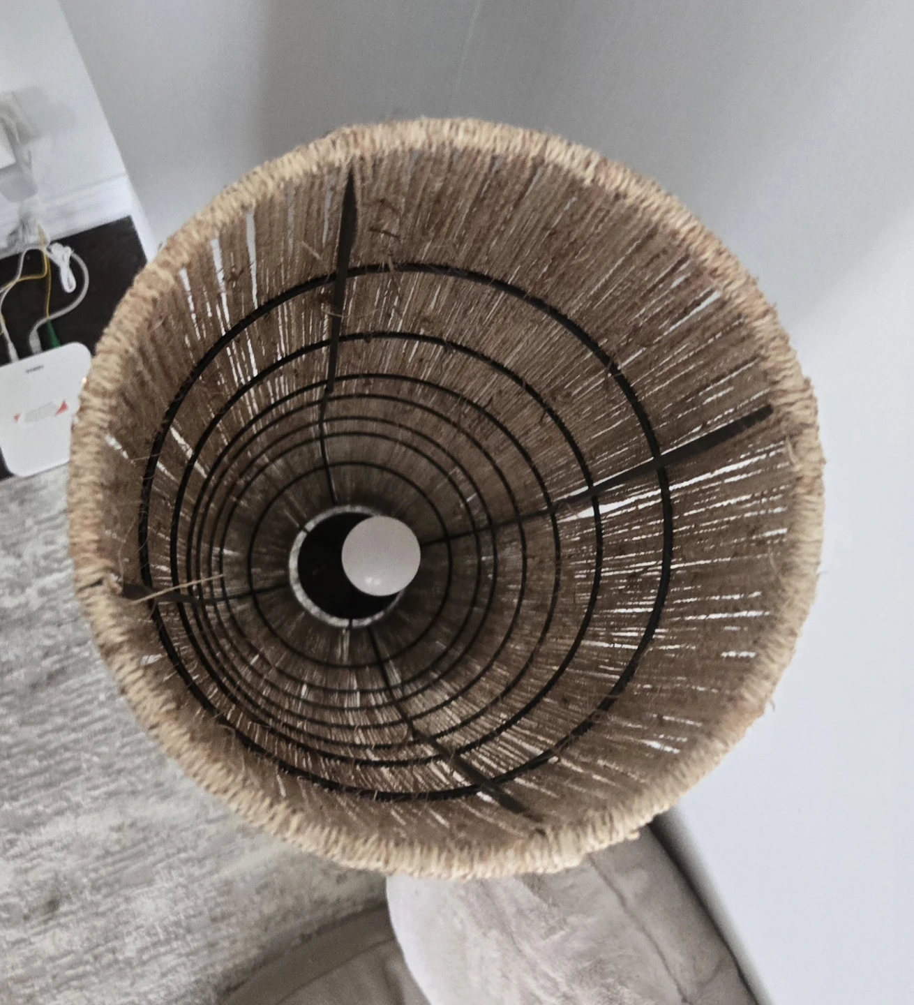 Bouclair Natural Hemp Rope Tube Floor Lamp - photo 4