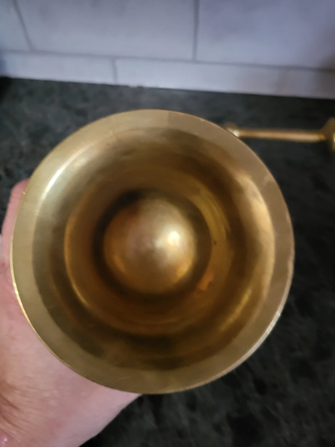 Vintage Brass Mortar and Pestle Set - photo 3
