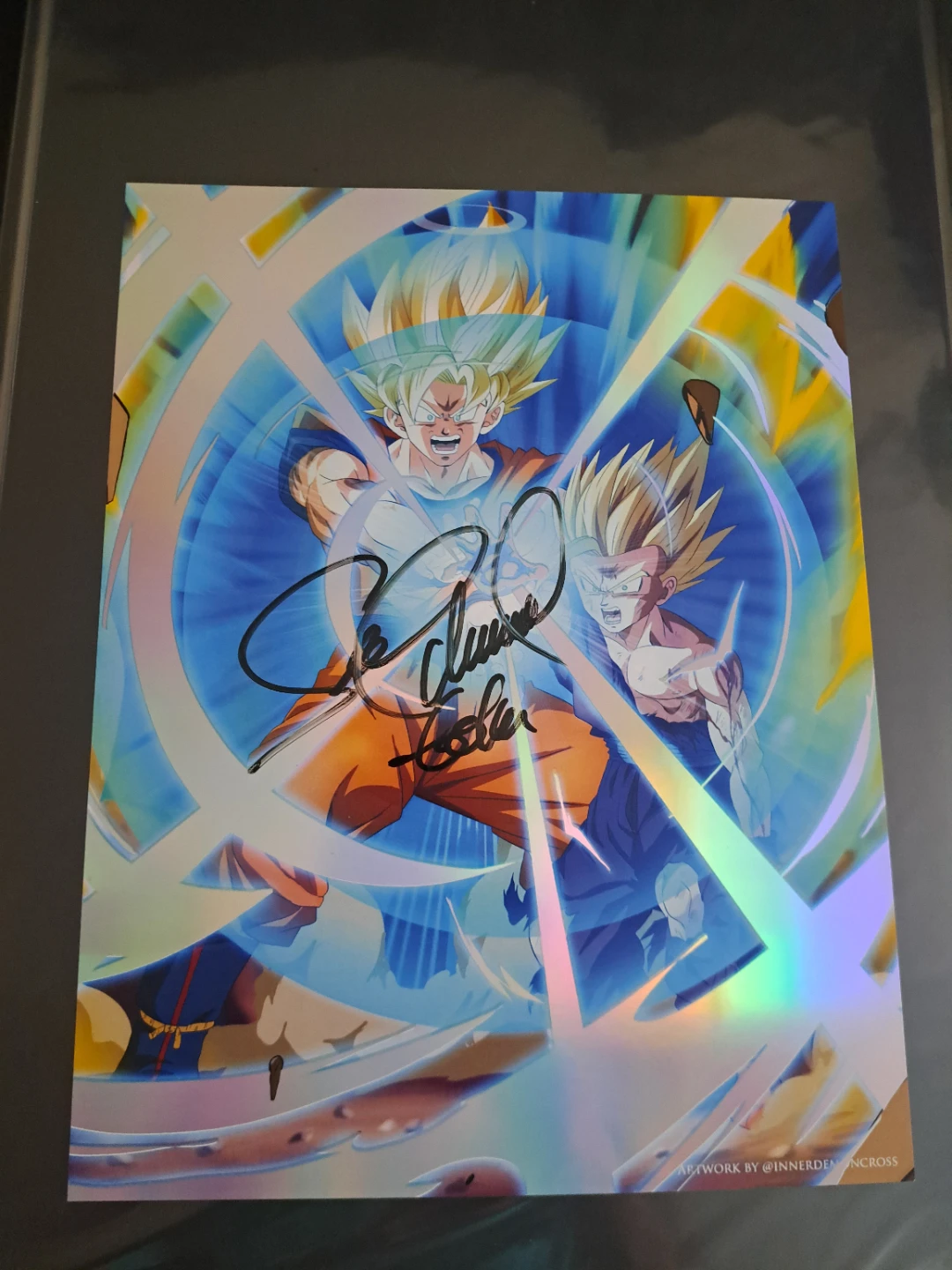 Signed Dragon Ball Z Art Print - Goku & Gohan