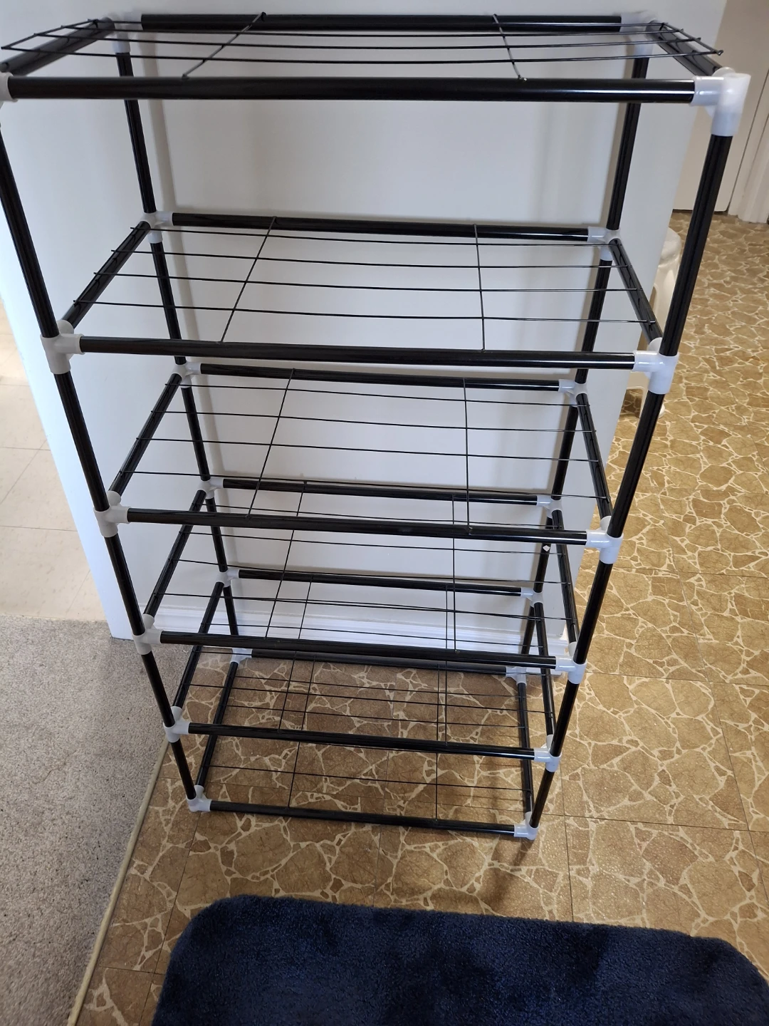 Maroon Fabric Shoe Rack with Cover - photo 3