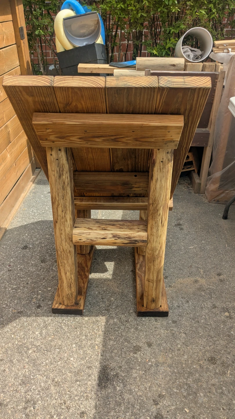 Wooden Adirondack Chair with Cushions and Foot Stool - photo 3