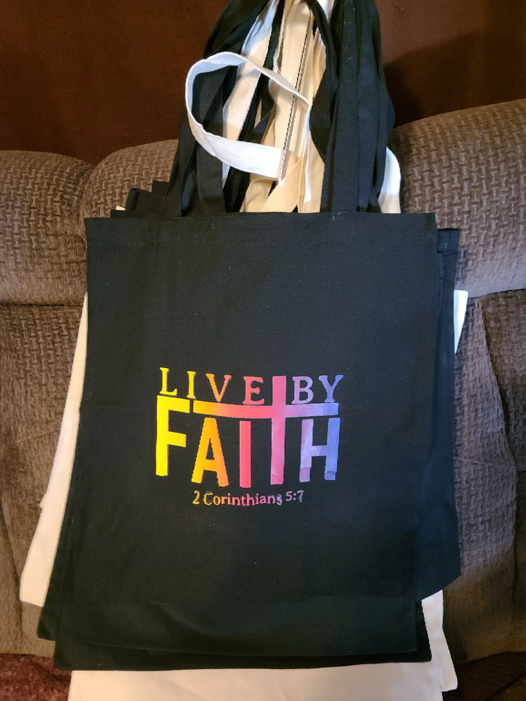Live by Faith Tote Bag