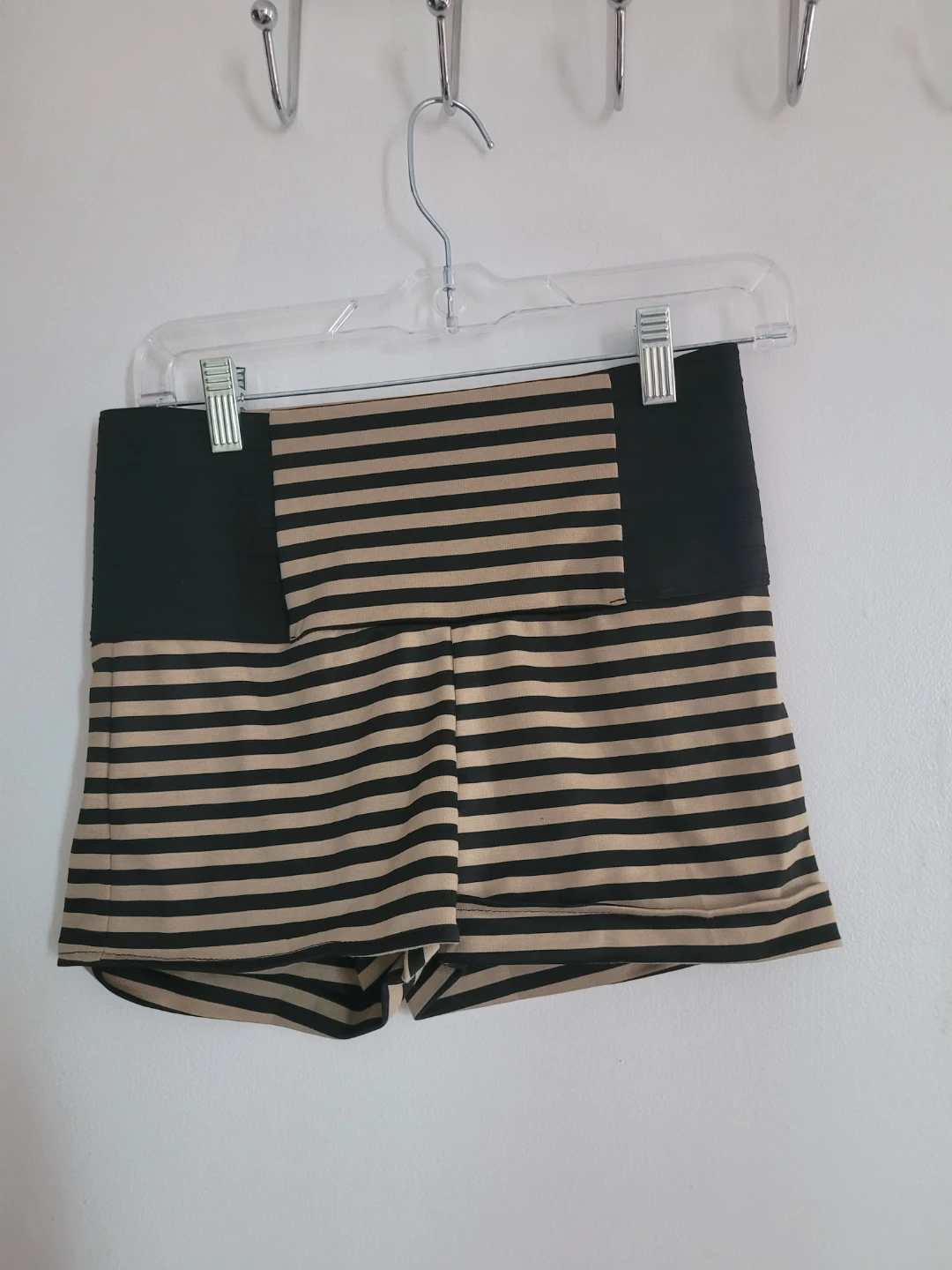 Striped High-Waisted Shorts