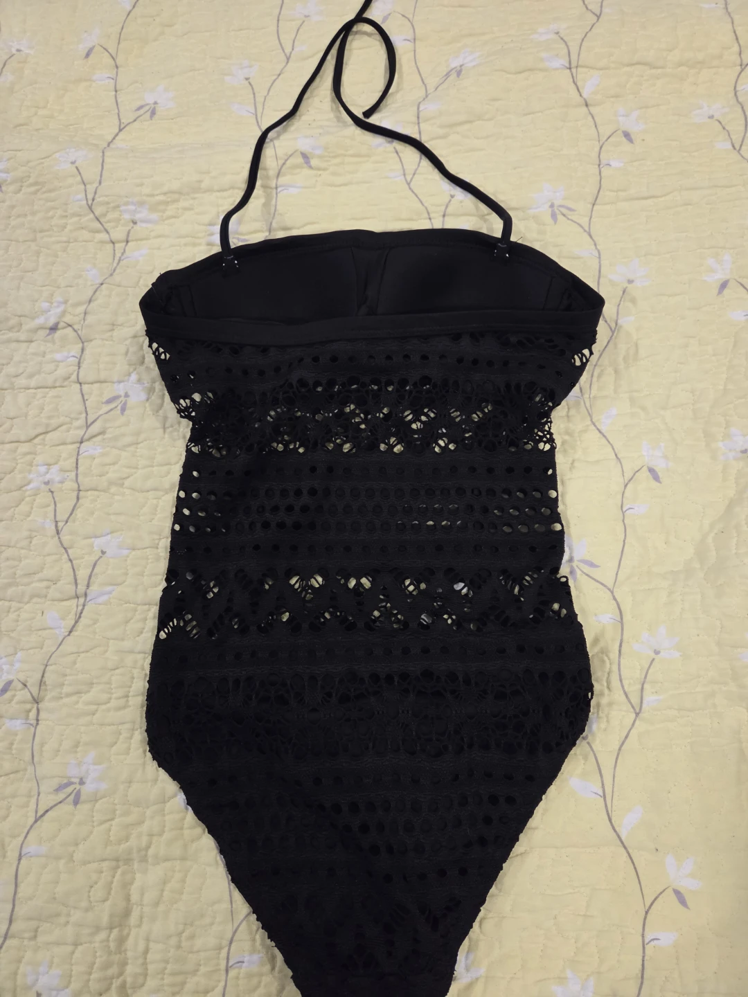 Black Lace One-Piece Swimsuit - photo 2