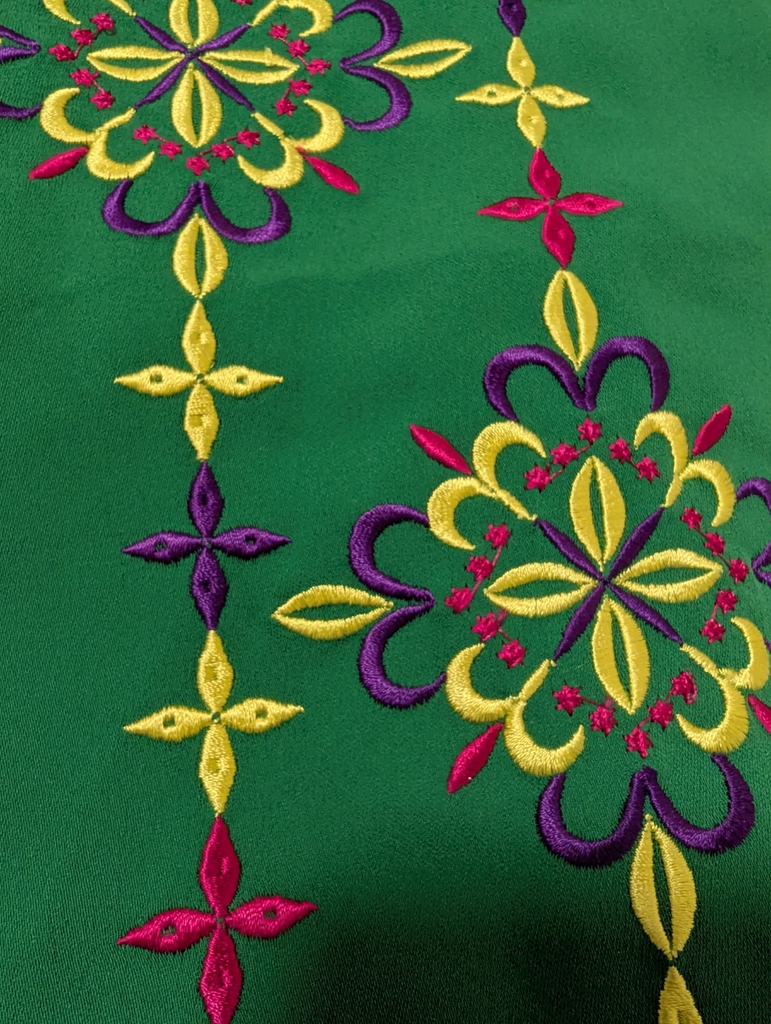 Green Embroidered Kaftan Dress - photo 2