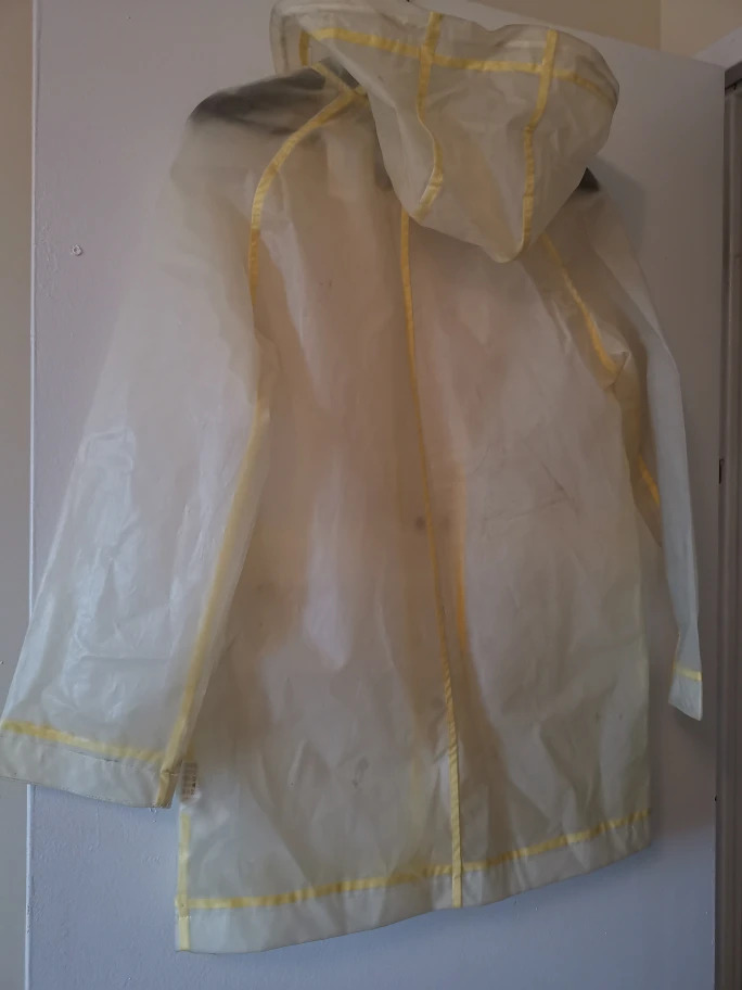 Pull & Bear Clear Yellow Trim Raincoat - photo 3