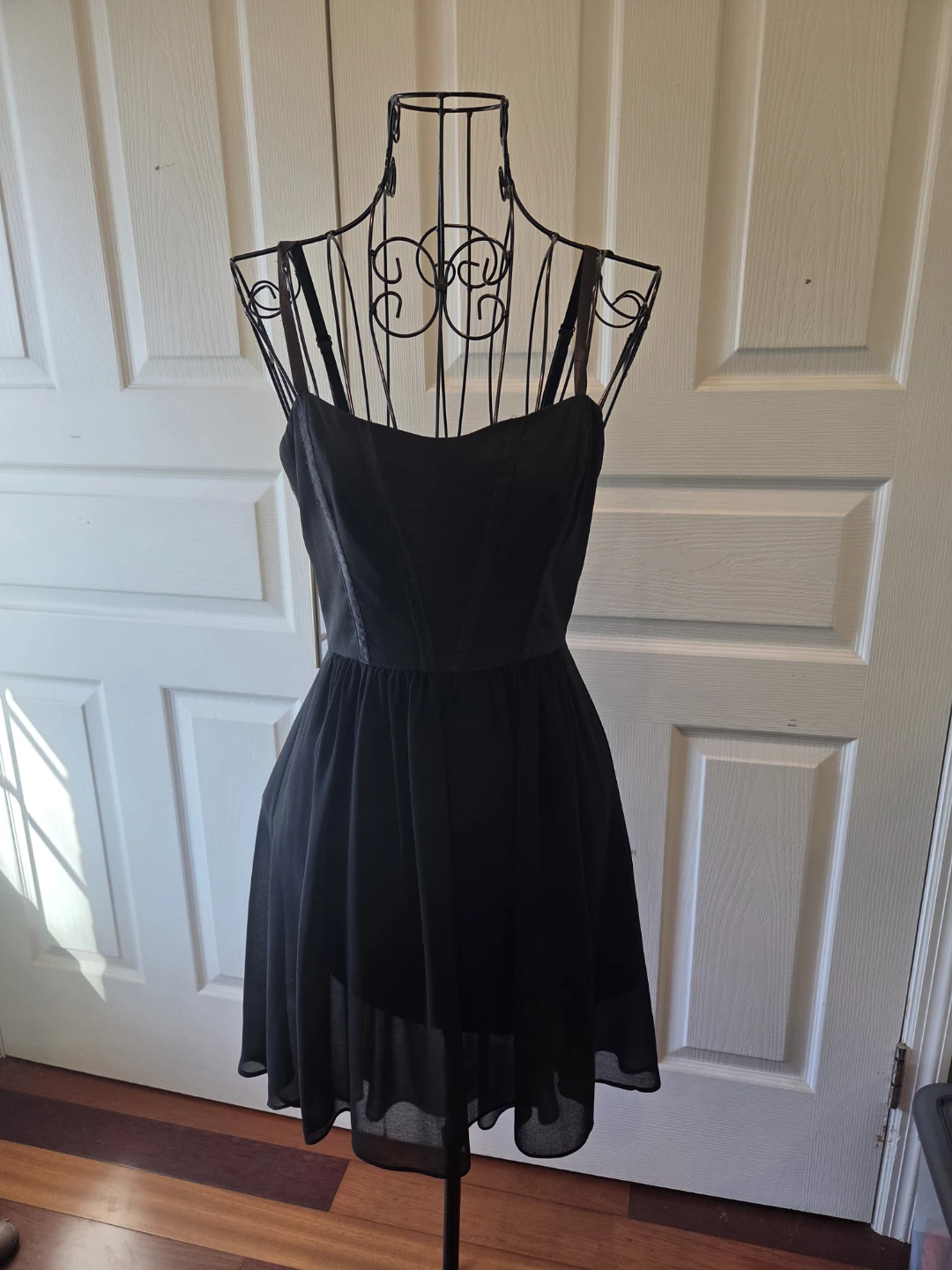 Bebe Black High-Low Chiffon Dress Size 0