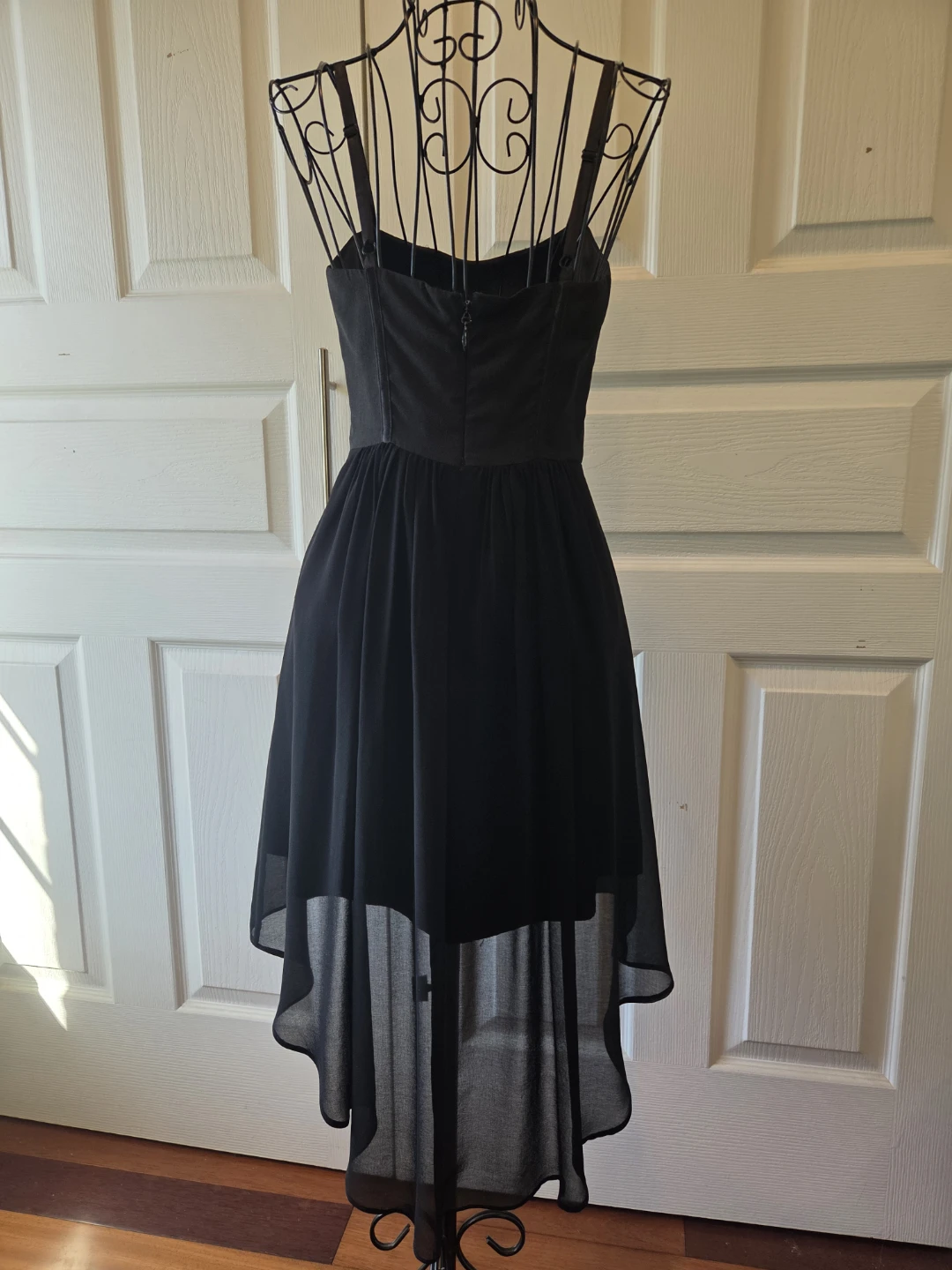 Bebe Black High-Low Chiffon Dress Size 0 - photo 3
