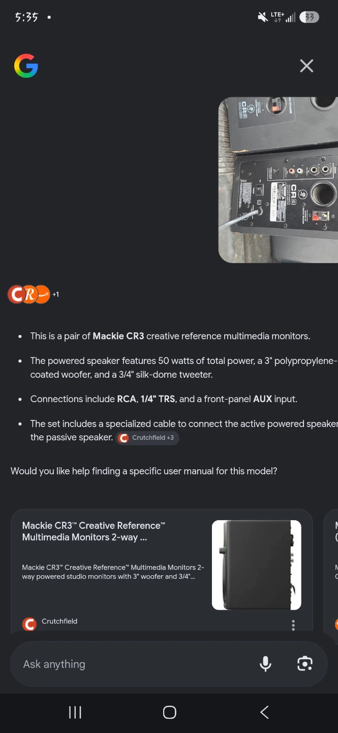 Mackie CR3 Creative Reference Multimedia Monitor - photo 2