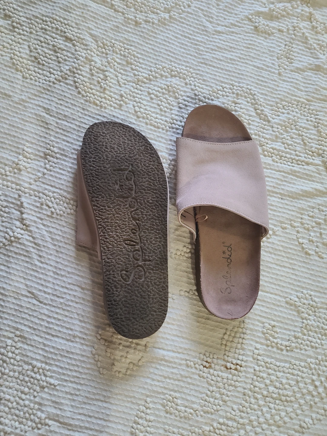 Pink Suede Slides - Size 7.5M - photo 2