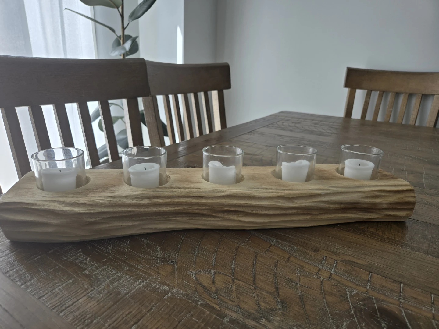 Bouclair Natural Wooden Log 5-Tealight Holder - photo 2