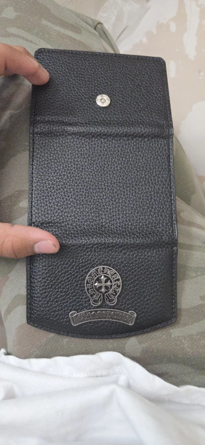 Chrome Hearts Black Leather Bifold Wallet - photo 3