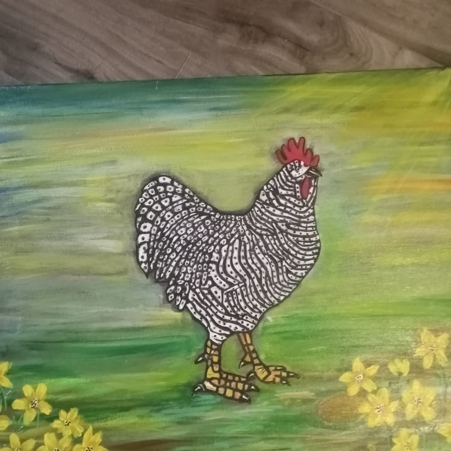 Rooster Painting on Canvas