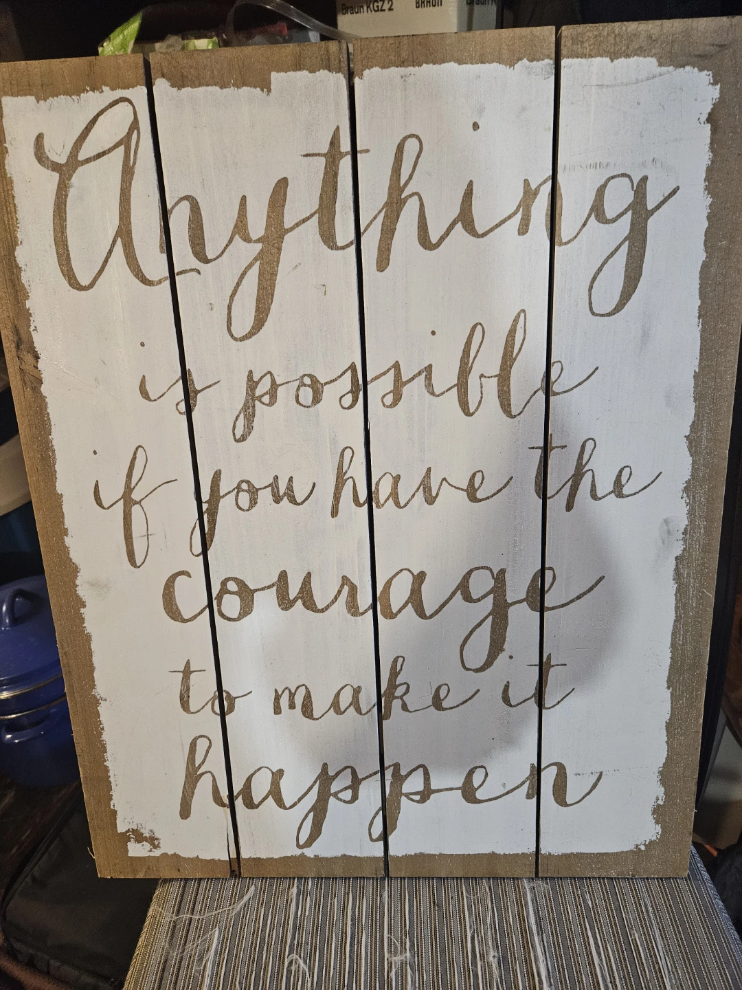 Wooden Pallet Sign with Inspirational Quote - photo 3