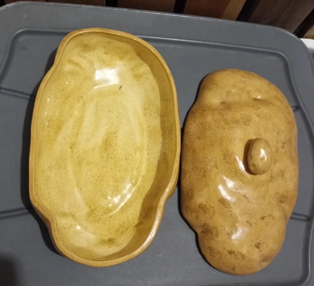 Potato Shaped Dish with Lid - photo 2