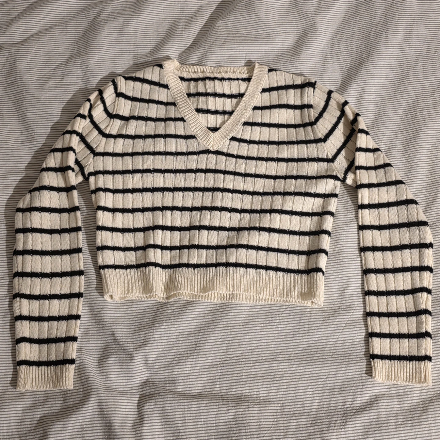Cropped striped top