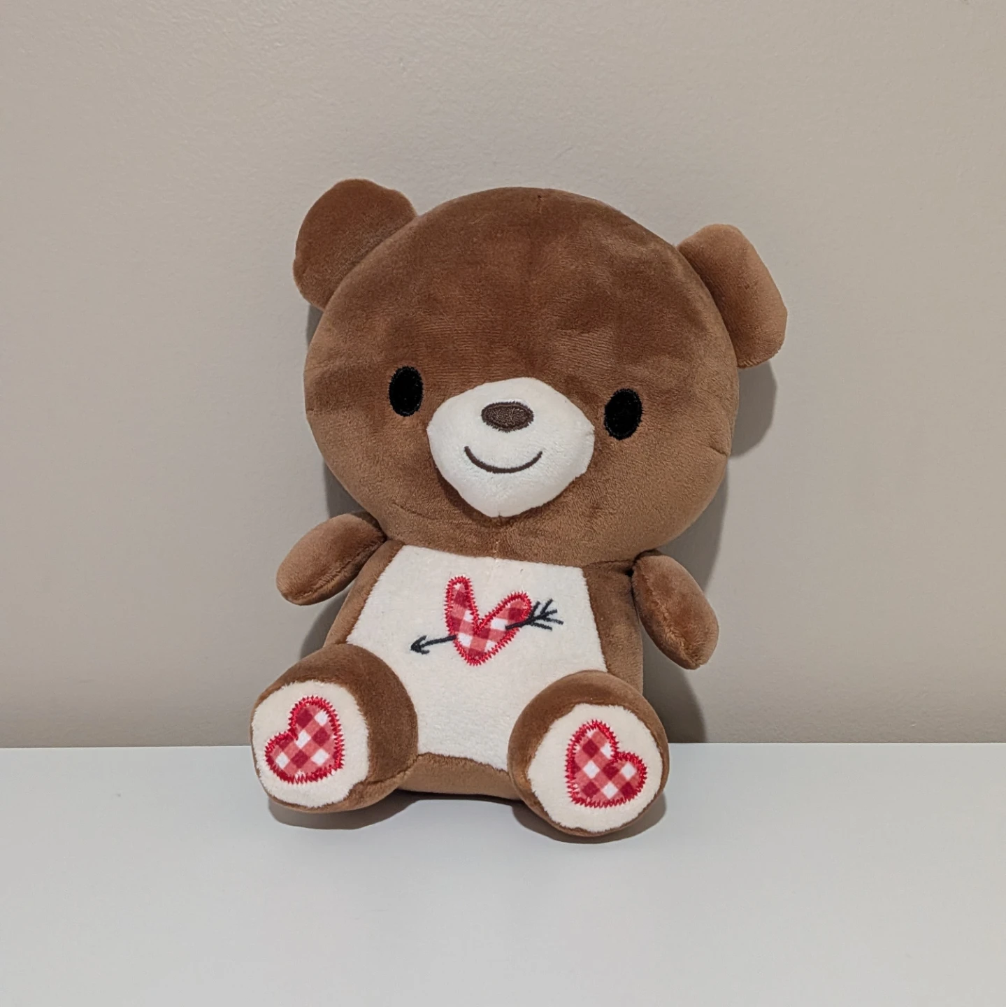 Brown Teddy Bear Plush Toy with Heart Design