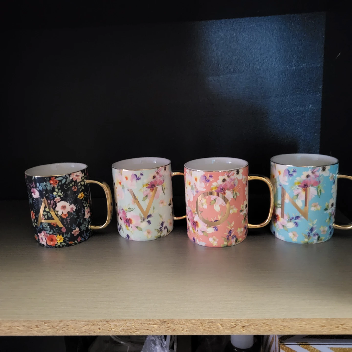 Floral Letter Mugs