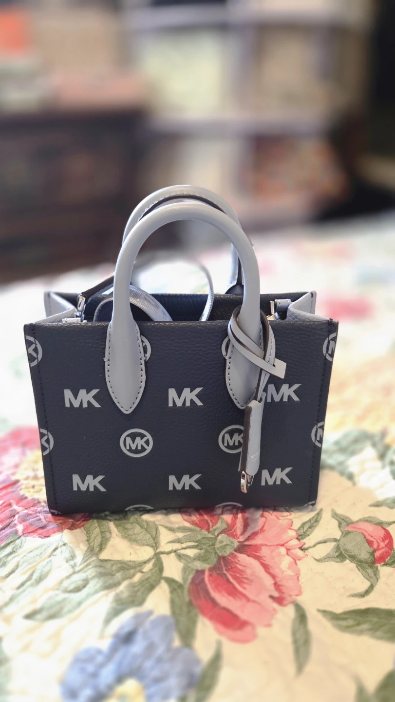 Michael Kors MK Logo Mini Tote Bag Grey