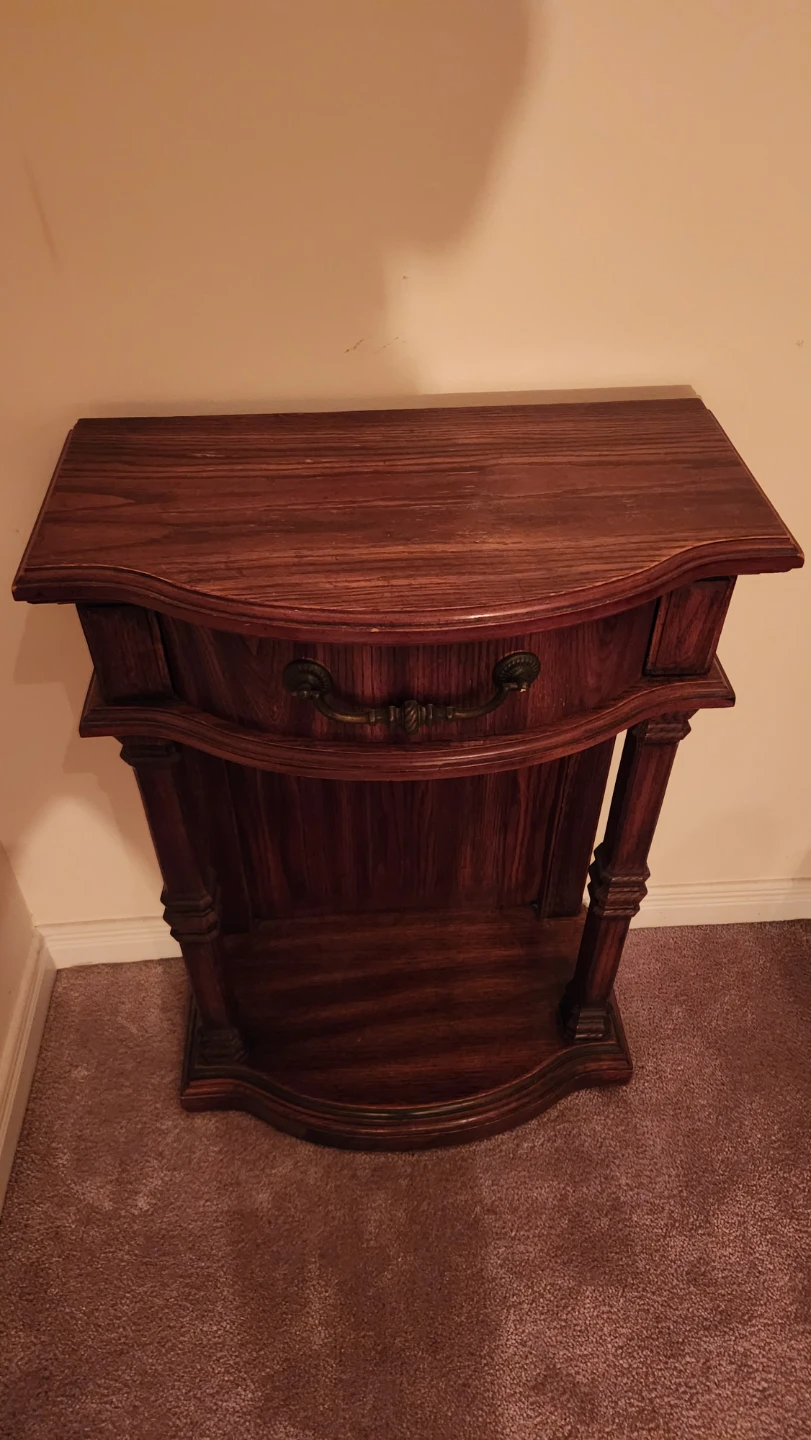 Wooden Console Table with Drawer - photo 2