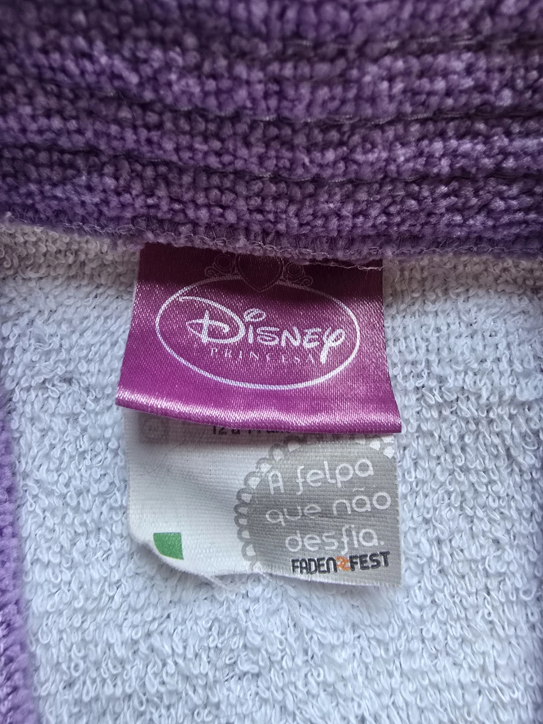 Disney Rapunzel Hooded Bath Robe Purple Towel Cover Up Girls - photo 4