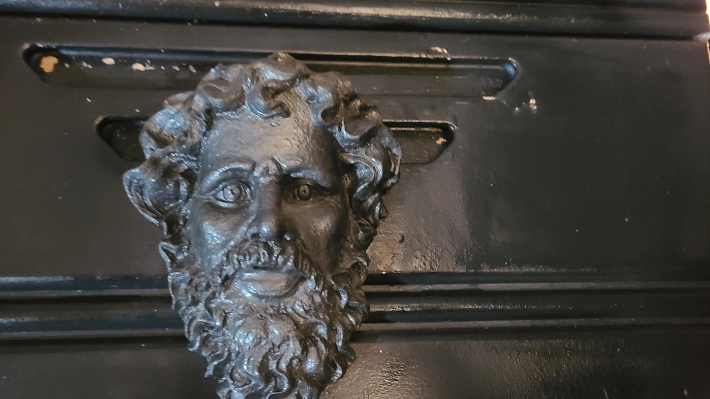 Black Cabinet with Ornate Face Detail - photo 3