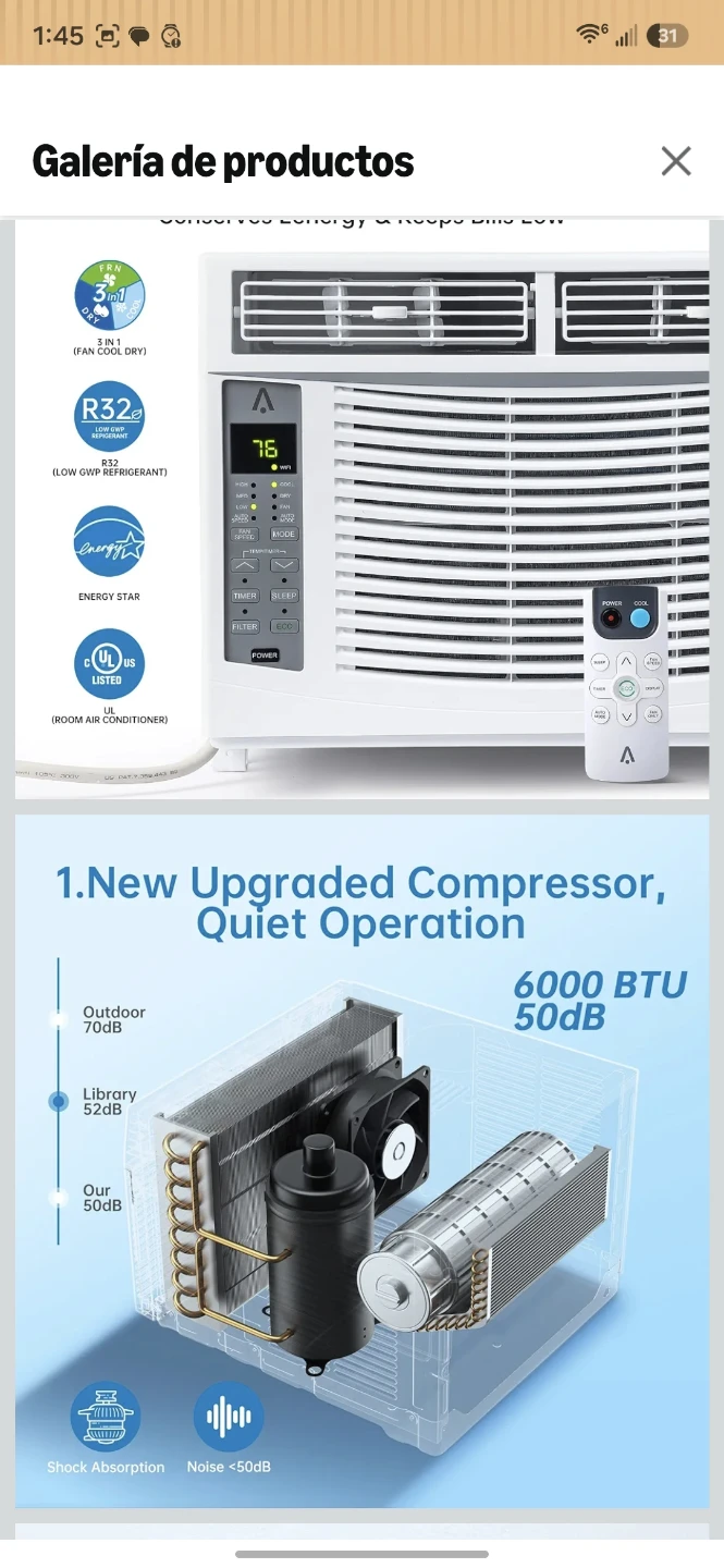 TOWALLMARK Air Conditioner 6000 BTU - photo 2