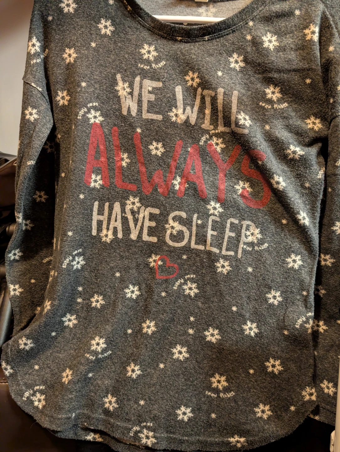 Ardele Grey Snowflake pj top