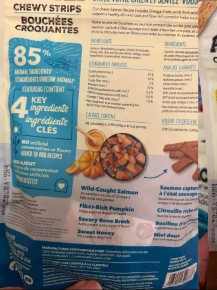 ⚽ ACANA Chewy Strips Dog Treats - photo 2