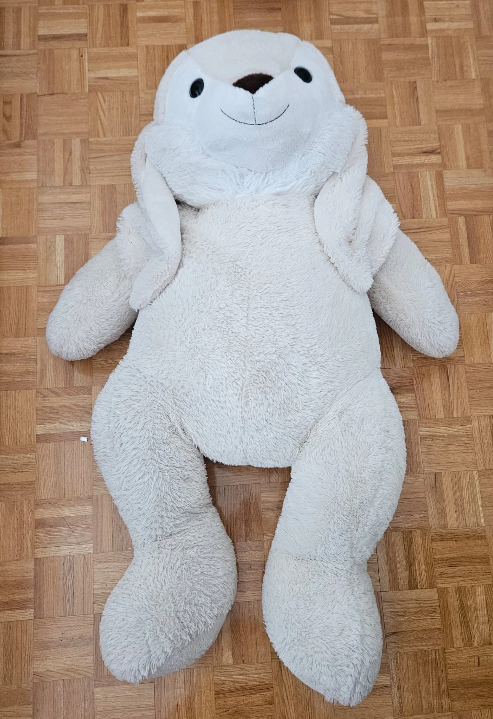 Giant White Plush Bunny Rabbit Toy - photo 3